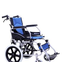 Witra Refakatçi Frenli Katlanabilir Tekerlekli Sandalye Mavi Renkli
