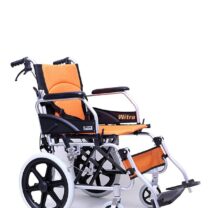 Witra Refakatçi Frenli Katlanabilir Tekerlekli Sandalye Turuncu Renkli
