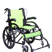 WİTRA Büyük Teker Refakatçi Frenli Katlanabilir Tekerlekli Sandalye Yeşil Renkli