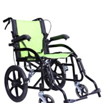 Witra Küçük Teker Refakatçi Frenli Katlanabilir Tekerlekli Sandalye Yeşil Renkli